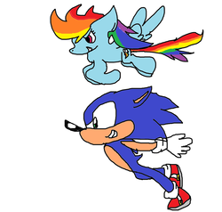 Size: 1024x974 | Tagged: safe, artist:sonicxxxamy, rainbow dash, pony, g4, 1000 hours in ms paint, crossover, male, sonic the hedgehog, sonic the hedgehog (series)