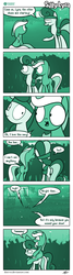 Size: 627x2339 | Tagged: safe, artist:dori-to, bon bon, lyra heartstrings, sweetie drops, earth pony, pony, unicorn, comic:silly lyra, g4, comic, concert, crowd, duo focus, female, green background, greenscale, limited palette, lyra riding bon bon, mare, monochrome, piggyback ride, ponies riding ponies, riding, silly lyra, simple background
