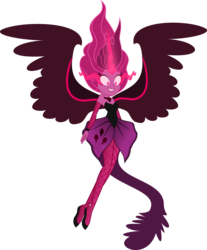 Size: 7646x9231 | Tagged: safe, artist:orin331, pinkie pie, equestria girls, g4, absurd resolution, alternate universe, dark magic, evil, female, glowing eyes, magic, midnight sparkle, midnight-ified, out of character, pink, simple background, sleeveless, solo, strapless, transparent background, we're doomed, xk-class end-of-the-world scenario
