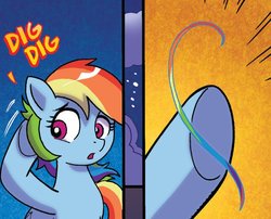 Size: 798x645 | Tagged: safe, idw, rainbow dash, pegasus, pony, friends forever #31, g4, my little pony: friends forever, spoiler:comic, cute, female, mare