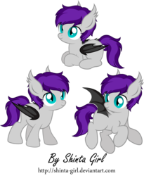 Size: 1024x1247 | Tagged: safe, artist:shinta-girl, oc, oc only, bat pony, pony, commission, female, filly, solo