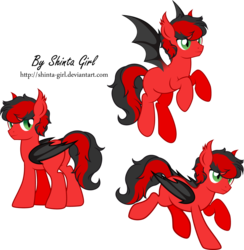 Size: 1024x1049 | Tagged: safe, artist:shinta-girl, oc, oc only, bat pony, pony, commission, solo