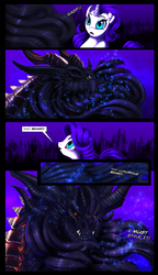 Size: 1036x1800 | Tagged: safe, artist:ghostwalker2061, rarity, dragon, comic:rarity must style, g4, comic, dark, deathwing, dialogue, epic, neltharion, warcraft, world of warcraft