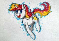 Size: 1016x720 | Tagged: safe, artist:namiflack, oc, oc only, oc:lura yellowface, pony, solo