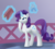 Size: 2136x1911 | Tagged: safe, artist:abbiegoth, rarity, pony, g4, female, glowing horn, horn, magic, solo, telekinesis