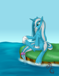 Size: 1024x1336 | Tagged: safe, artist:abbiegoth, oc, oc only, oc:ocean song, pony, solo