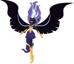 Size: 9520x8227 | Tagged: safe, artist:orin331, nightmare rarity, rarity, equestria girls, g4, absurd resolution, alternate universe, evil, evil laugh, fabulous, female, happy, laughing, midnight sparkle, midnight-ified, simple background, sleeveless, solo, strapless, this will end in fashion, this will end in makeovers, transparent background