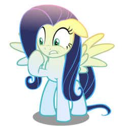 Size: 5000x5000 | Tagged: safe, artist:henx125, artist:linas3001, edit, fluttershy, soarin', pony, g4, absurd resolution, character to character, male to female, pony to pony, rule 63, simple background, solo, transformation, transgender transformation, transparent background, vector