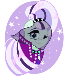 Size: 1280x1455 | Tagged: safe, artist:toughbluff, coloratura, g4, countess coloratura, female, looking at you, one eye closed, simple background, solo, white background, wink