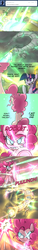 Size: 600x4000 | Tagged: safe, artist:uc77, pinkie pie, twilight sparkle, ask hotblooded pinkie, g4, hotblooded pinkie pie, metal dragon, rocket punch