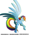 Size: 945x1109 | Tagged: safe, artist:nintala, rainbow dash, g4, female, flying, large wings, looking back, solo