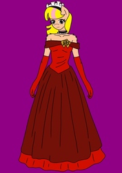 Size: 850x1200 | Tagged: safe, artist:linedraweer, oc, oc only, oc:jewel, anthro, anthro oc, clothes, dress, gown, solo