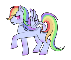 Size: 1080x914 | Tagged: safe, artist:sweetycreamy, rainbow dash, g4, backwards cutie mark, female, solo