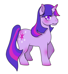 Size: 1080x1175 | Tagged: safe, artist:sweetycreamy, twilight sparkle, pony, unicorn, g4, female, looking at you, mare, outline, simple background, smiling, solo, transparent background