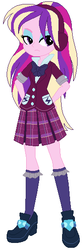 Size: 185x566 | Tagged: safe, artist:3d4d, lemon zest, princess cadance, equestria girls, g4, alternate universe, clothes, crystal prep academy uniform, school uniform