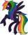 Size: 885x1087 | Tagged: safe, artist:sockl, idw, rainbow dash, pony, g4, corrupted, female, nightmare (entity), nightmare rainbow dash, nightmarified, rearing, simple background, solo, transparent background