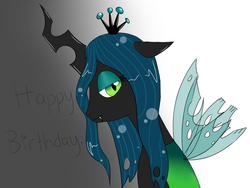 Size: 1024x768 | Tagged: safe, artist:sashikuchan, queen chrysalis, changeling, changeling queen, g4, female, solo