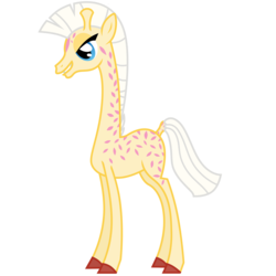 Size: 4000x4000 | Tagged: safe, artist:sunley, creamsicle (g1), giraffe, g1, g4, female, g1 to g4, generation leap, simple background, solo, transparent background