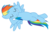 Size: 9622x6244 | Tagged: safe, artist:serenawyr, rainbow dash, g4, .svg available, absurd resolution, female, on back, resting, simple background, solo, transparent background, vector