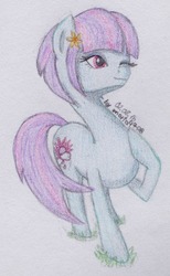 Size: 627x1020 | Tagged: safe, artist:marta4708, sunny flare, pony, g4, female, long neck, ponified, short legs, solo