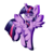 Size: 500x500 | Tagged: safe, artist:ren-kun070, twilight sparkle, alicorn, pony, g4, female, raised hoof, simple background, smiling, solo, spread wings, transparent background, twilight sparkle (alicorn)