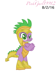 Size: 768x1024 | Tagged: safe, artist:cinnamon-swirls, artist:pinkgurl19912, spike, dragon, g4, armor, male, older, solo