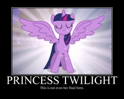 Size: 750x600 | Tagged: safe, screencap, twilight sparkle, alicorn, pony, g4, magical mystery cure, female, meme, motivational poster, solo, twilight sparkle (alicorn)