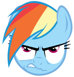 Size: 7000x7300 | Tagged: safe, artist:tardifice, rainbow dash, g4, stranger than fan fiction, absurd resolution, bust, female, photoshop, portrait, simple background, solo, transparent background, vector