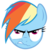 Size: 7000x7300 | Tagged: safe, artist:tardifice, rainbow dash, g4, stranger than fan fiction, absurd resolution, bust, female, photoshop, portrait, simple background, solo, transparent background, vector