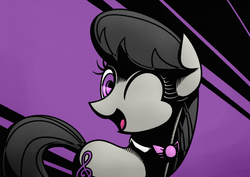 Size: 1754x1240 | Tagged: safe, artist:rambopvp, octavia melody, earth pony, pony, g4, female, one eye closed, solo, wink