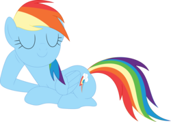 Size: 3537x2531 | Tagged: safe, artist:porygon2z, rainbow dash, pegasus, pony, g4, eyes closed, female, high res, mare, raised hoof, simple background, solo, transparent background, vector