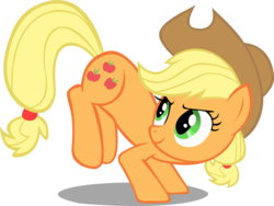 Size: 3490x2628 | Tagged: safe, artist:gurugrendo, applejack, g4, bucking, female, high res, simple background, solo, transparent background, vector