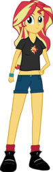 Size: 894x2859 | Tagged: dead source, safe, artist:drewmwhit, sunset shimmer, equestria girls, g4, alternate clothes, belly button, clothes, female, midriff, short shirt, simple background, solo, transparent background, vector