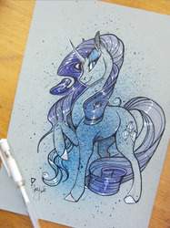 Size: 1280x1707 | Tagged: safe, artist:casynuf, rarity, g4, female, photo, solo, traditional art