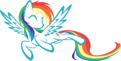 Size: 10007x5058 | Tagged: safe, artist:up1ter, rainbow dash, g4, absurd resolution, cute, eyes closed, female, flying, simple background, smiling, solo, spread wings, transparent background