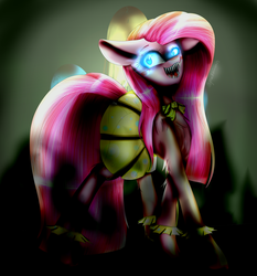 Size: 1024x1097 | Tagged: safe, artist:eezie-ponie12, pinkie pie, g4, chica, crossover, female, five nights at freddy's, pinkamena diane pie, sharp teeth, solo