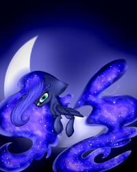 Size: 1024x1280 | Tagged: safe, artist:eezie-ponie12, princess luna, g4, female, filly, moon, solo