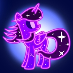 Size: 256x256 | Tagged: safe, artist:rambling writer, tantabus, oc, oc only, oc:moondog, alicorn, pony, g4, ethereal mane, fanfic, fanfic art, fanfic cover, looking back, solo, starry body, starry mane