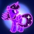 Size: 256x256 | Tagged: safe, artist:rambling writer, tantabus, oc, oc only, oc:moondog, alicorn, pony, fanfic:tantabus mk. ii, g4, ethereal mane, fanfic, fanfic art, fanfic cover, looking back, picture for breezies, solo, starry body, starry mane