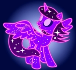 Size: 255x235 | Tagged: safe, artist:rambling writer, tantabus, oc, oc only, oc:moondog, alicorn, pony, g4, ethereal mane, fanfic, fanfic art, fanfic cover, happy, solo, spread wings, starry body, starry mane, wings