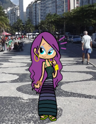 Size: 414x530 | Tagged: safe, artist:obeliskgirljohanny, oc, oc only, oc:lavender bliss, human, brazil, brazilian fashion, humanized, jewelry, piercing, solo