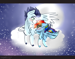 Size: 999x788 | Tagged: safe, artist:fluffyrainbowkitty, rainbow dash, soarin', pony, g4, female, male, ship:soarindash, shipping, straight