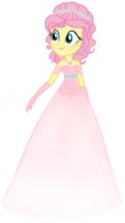 Size: 720x1280 | Tagged: safe, artist:tsundra, fluttershy, equestria girls, g4, alternate hairstyle, beautiful, clothes, dress, female, jewelry, makeup, pink, simple background, solo, tiara, transparent background, vector