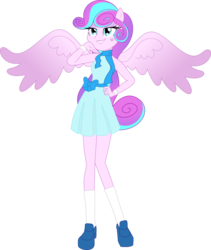 Size: 3000x3549 | Tagged: safe, artist:theshadowstone, princess flurry heart, equestria girls, g4, clothes, equestria girls-ified, female, high res, older, ponied up, scarf, simple background, smirk, solo, transparent background