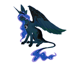 Size: 7000x6000 | Tagged: safe, artist:kleanestkid, princess luna, classical unicorn, pony, g4, absurd resolution, female, horn, leonine tail, solo
