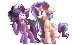 Size: 800x500 | Tagged: safe, artist:jetjetj, oc, oc only, pony, duo, laughing