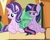 Size: 831x671 | Tagged: safe, screencap, starlight glimmer, twilight sparkle, alicorn, pony, g4, the times they are a changeling, cropped, eyes on the prize, twilight sparkle (alicorn)