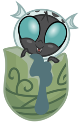 Size: 2000x3000 | Tagged: safe, artist:cheezedoodle96, thorax, changeling, changeling larva, g4, the times they are a changeling, .svg available, cute, cuteling, egg, fangs, grub, high res, larva, looking at you, male, open mouth, simple background, smiling, solo, svg, thorabetes, transparent background, vector, younger