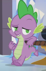 Size: 435x672 | Tagged: safe, screencap, spike, g4, the times they are a changeling, smug