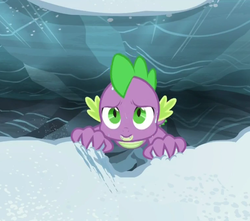 Size: 506x447 | Tagged: safe, screencap, spike, g4, the times they are a changeling, male, solo